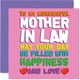 thumbnail image 1 of Tarjeta de felicitación Stuff4 Mother in Law Birthday Happiness & Love, 1 of 7