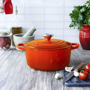 Briva - Cacerola Hierro Redonda Naranja 31.5*25*12 Cm
