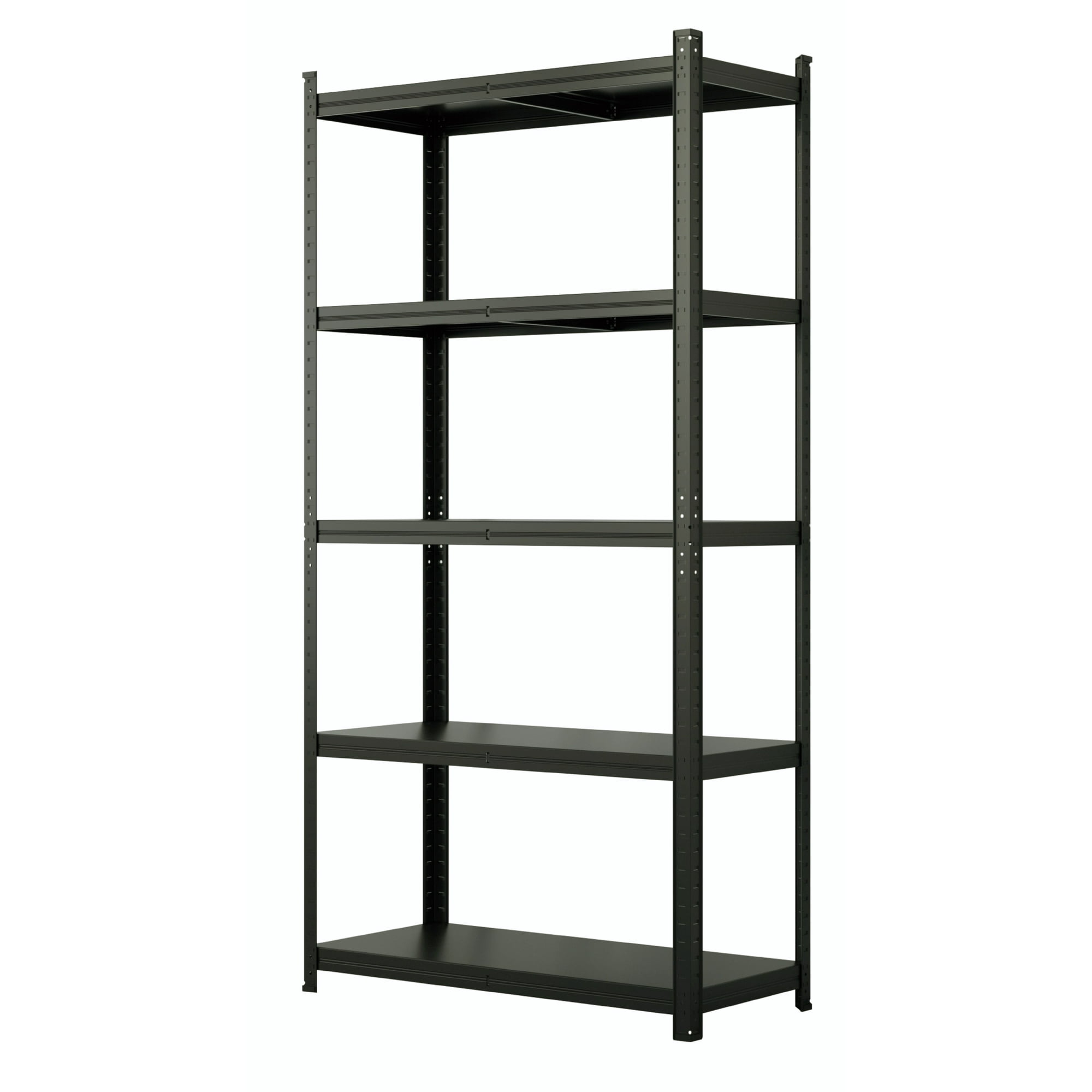 Metalbrein - Estante Metálico 186x90x40 Negro - Bandeja Melamina - 5 Niveles