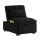 thumbnail image 3 of 4 in1 Multi-Function Single Sofa Bed with Storage Pockets,Tufted Single Pull-out Sofa Bed with Adjustable Backrest and Pillows ,Convertible Chaise Lounge,Black, 3 of 3