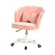 thumbnail image 3 of Silla De Oficina Giratoria De Terciopelo Suave Para Escritorio, Muebles De Oficina, Sala De Lectura, Color Rosa Claro, 3 of 5
