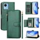 thumbnail image 1 of Funda tipo libro para Realme Narzo 50i Prime con bolsillo con cremallera, cierre magnético, 7 ranuras para tarjetas y correa para la muñeca., 1 of 6