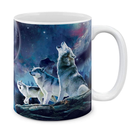 Taza de Cerámica MUGBREW Manada de Lobos Luna 325 ml