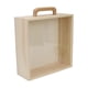 thumbnail image 4 of Caja De Madera Con Asa Con Tapa Deslizante Sin Pintar Caja De Baratija Portátil Vacía Tapa Acrílica Grande, 4 of 5