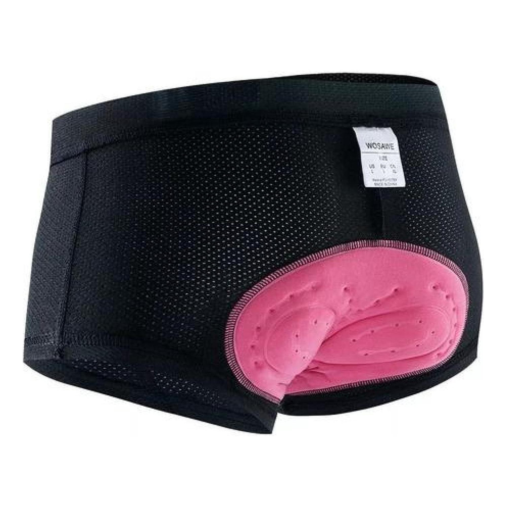Wosawe - Calza De Ciclismo Gel, Short Ropa Interior Acolchada Mujer Multicolor L