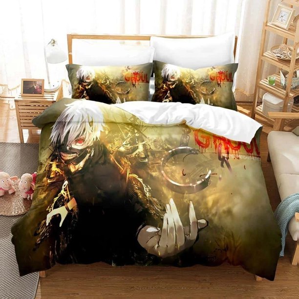 Bed Sheet Set Tokyo Ghoul Bedding Set Bed Set Aldult Kid Bedroom Duvetcover Sets Bed Sheets