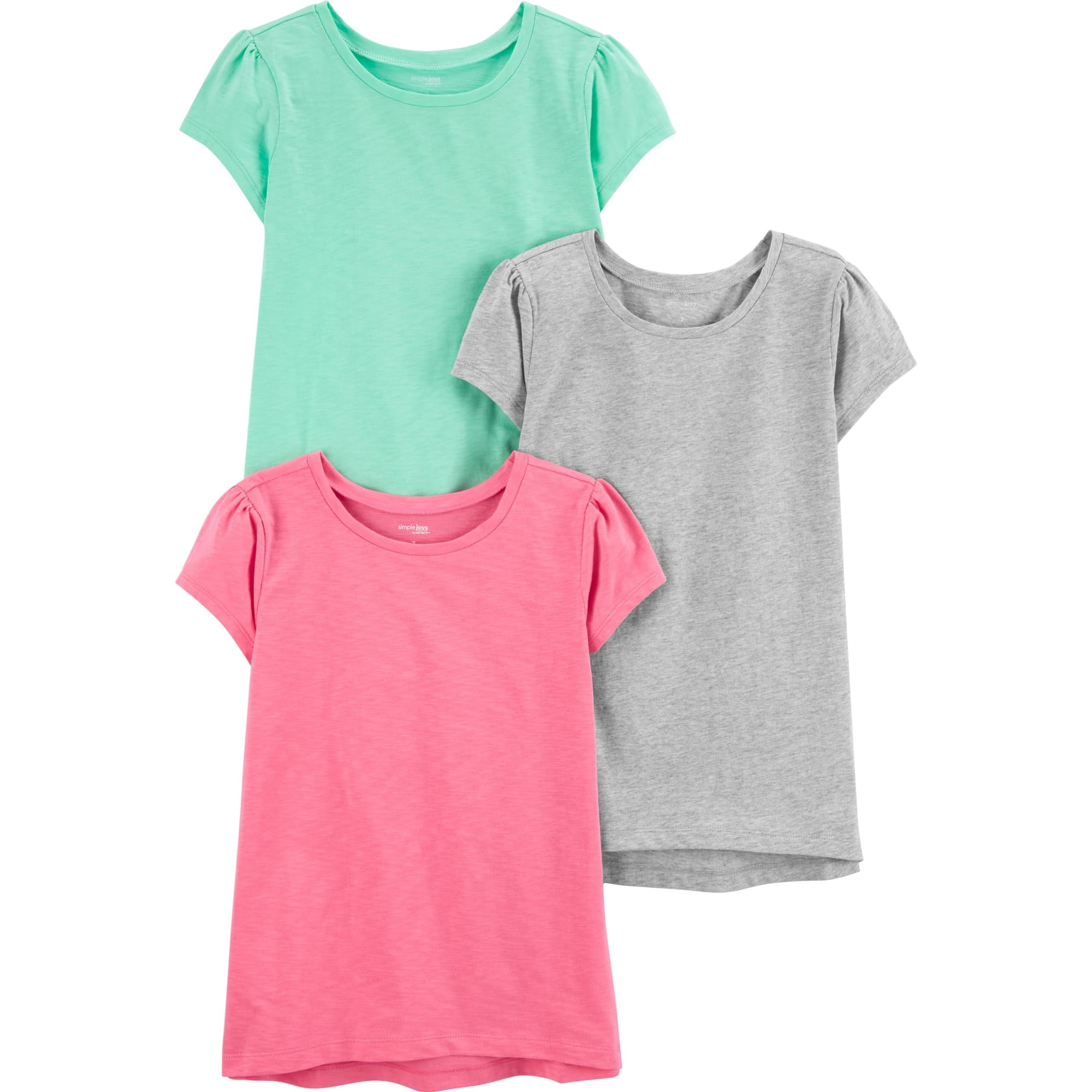 Simple Joys By Carters - Camisas Y Tops Simple Joys De Carters Girls 2t (paquete De 3)