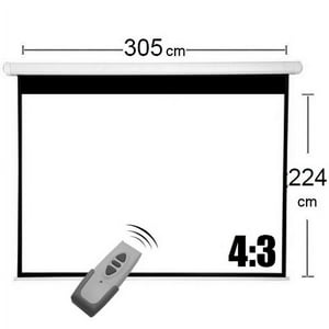 Evotech - Telon Electrico305X224 Cm, Incluye Control Remoto