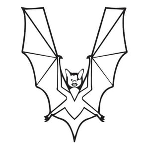 Rienda Libre Graphics - Decomural V Vampire Bat Alphabet Nursery Ws-34476