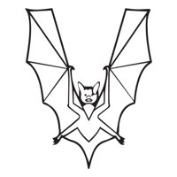 Rienda Libre Graphics - Decomural V Vampire Bat Alphabet Nursery Ws-34476