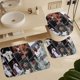 thumbnail image 5 of Vinícius Júnior Juego de 3 alfombras de baño de coral fleece: tapete de baño + alfombra de inodoro en forma de U + funda de tapa de inodoro en forma de O, 5 of 6