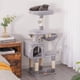 thumbnail image 2 of Cat Tree HCT004SW HCT004SW con percha de felpa acolchada, color gris claro, 2 of 3