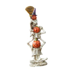 Magideal - Colección De Esculturas De Estatuas De Calabaza Y Esqueleto De Halloween, Decoración De Resina Para Fiestas Navideñas, Salas De Estar Y Escritorios.