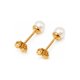 thumbnail image 3 of Aros Perla Cultivada Casquillo 4mm N2 Oro 18k 0.90gr Mujer Dorado, 3 of 4