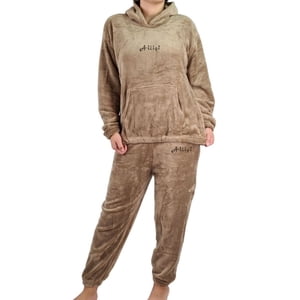 Likeshop - Pijama Mujer Polar Invierno Con Gorro Excelente Calidad 1763