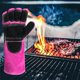 thumbnail image 4 of Guantes de piel para soldadura/barbacoa, piel americana, 40 cm, 500 °C, rosa y negro, 4 of 7