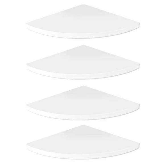 Repisa Esquinero Estante Flotante 4 Niveles Blanco
