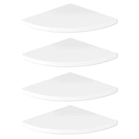 Aventura Store - Repisa Esquinero Estante Flotante 4 Niveles Blanco