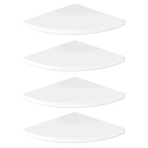 Aventura Store - Repisa Esquinero Estante Flotante 4 Niveles Blanco