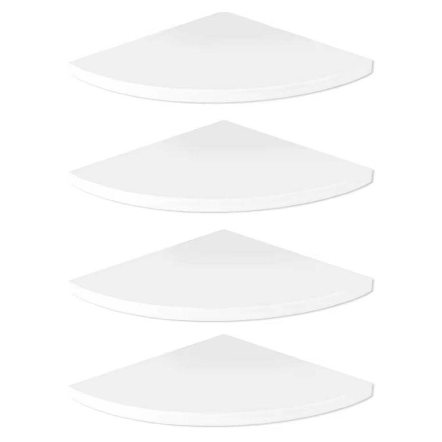 Aventura Store - Repisa Esquinero Estante Flotante 4 Niveles Blanco