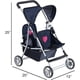 thumbnail image 3 of Coche Doble para Muñecas The New York Doll Denim Corazón Rosa, 3 of 3
