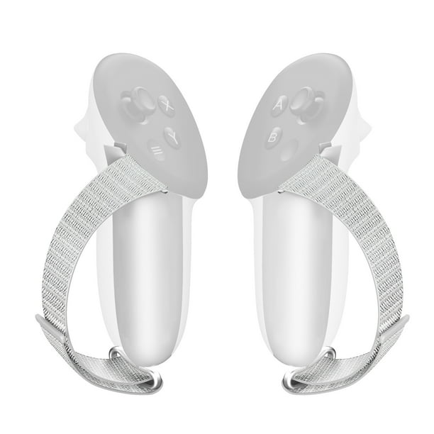 Compatible con Meta Quest 3/3S Estuche protector con agarre Diseño antideslizante y resistente a caídas Correa de muñeca ajustable ABS y nailon duraderos - Gris
