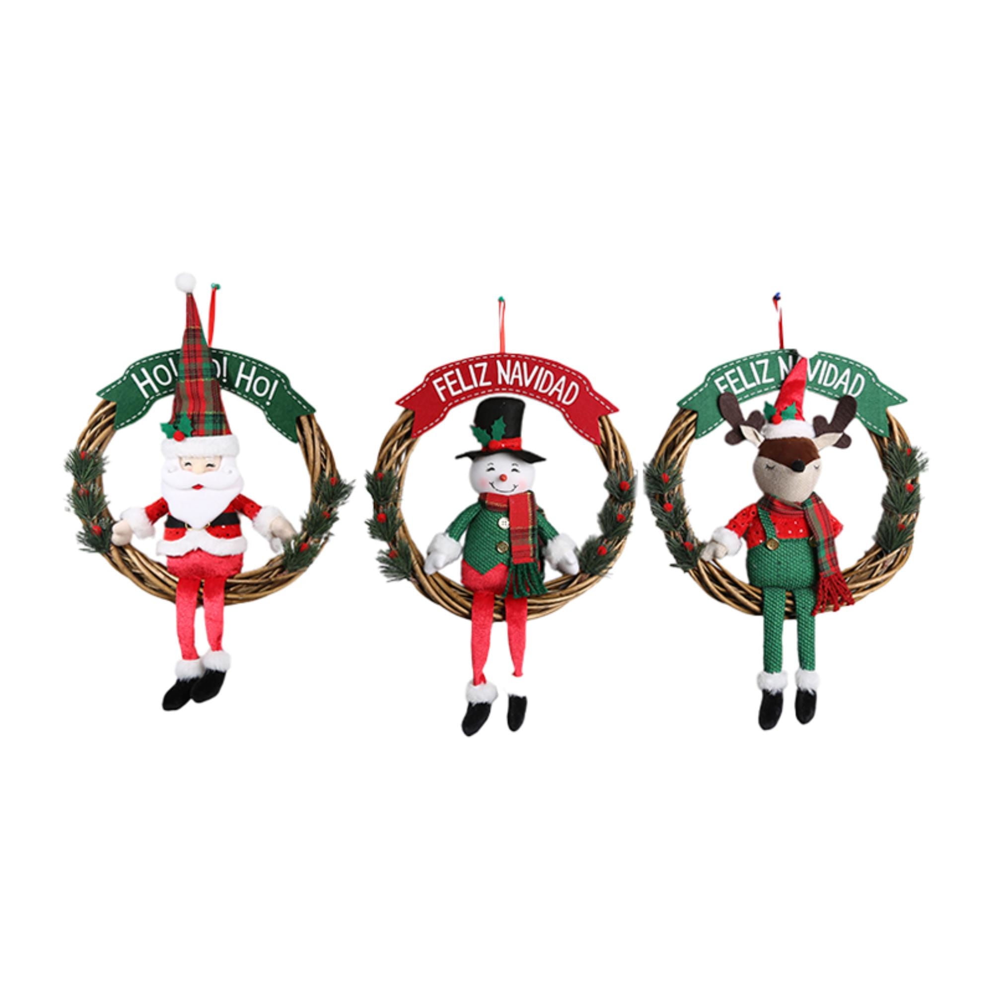 Colgante Corona Navideña Clasico, Producto Surtido, 1 Un Holiday Time