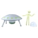 thumbnail image 3 of Toy Off the Wall Toys Alien UFO que brilla en la oscuridad con figura, 3 of 8