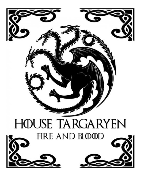 Rienda Libre Graphics - Decomural House Targaryen Game Of Thrones Ws-34190