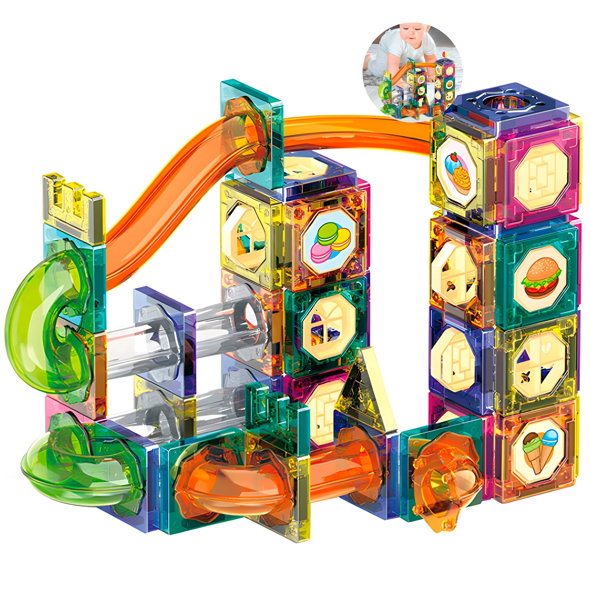 Mgm Importaciones - Juguete Bloques Magnético Construcción Iman Niños 94 Pcs