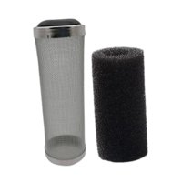 Magideal - Malla De Filtro De Acuario De Acero Inoxidable, Protector De Red De Malla De Camarón Con Esponja, Malla De Cesta De Entrada De Entrada Resistente Para S