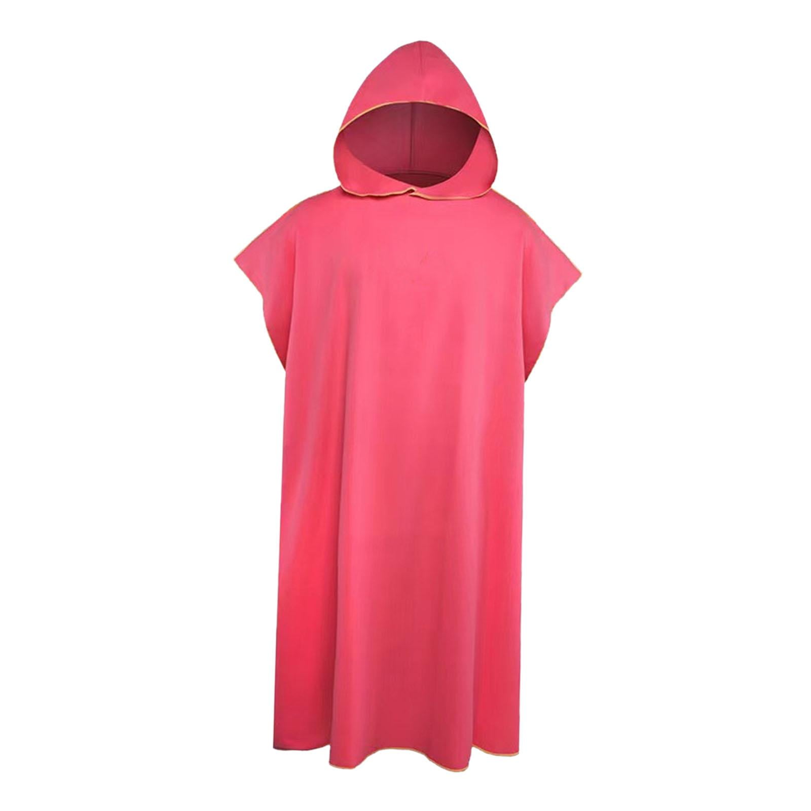 Ioensy - Poncho De Microfibra Para Surf, Toalla De Playa Absorbente Para Verano, Baño, Viaje, Color Rojo