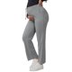 thumbnail image 4 of INSPIRE CHIC Pantalones de Maternidad para Mujeres, Cintura Elástica con Cordón, Sobre el Vientre, Pierna Ancha, Pantalones de Embarazo con Bolsillos M Gris Claro, 4 of 6