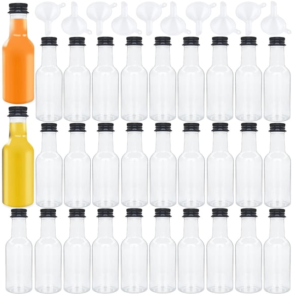 Mini Botellas de Licor Woozettn Paquete de 30 Unidades de 50 ml con Embudos