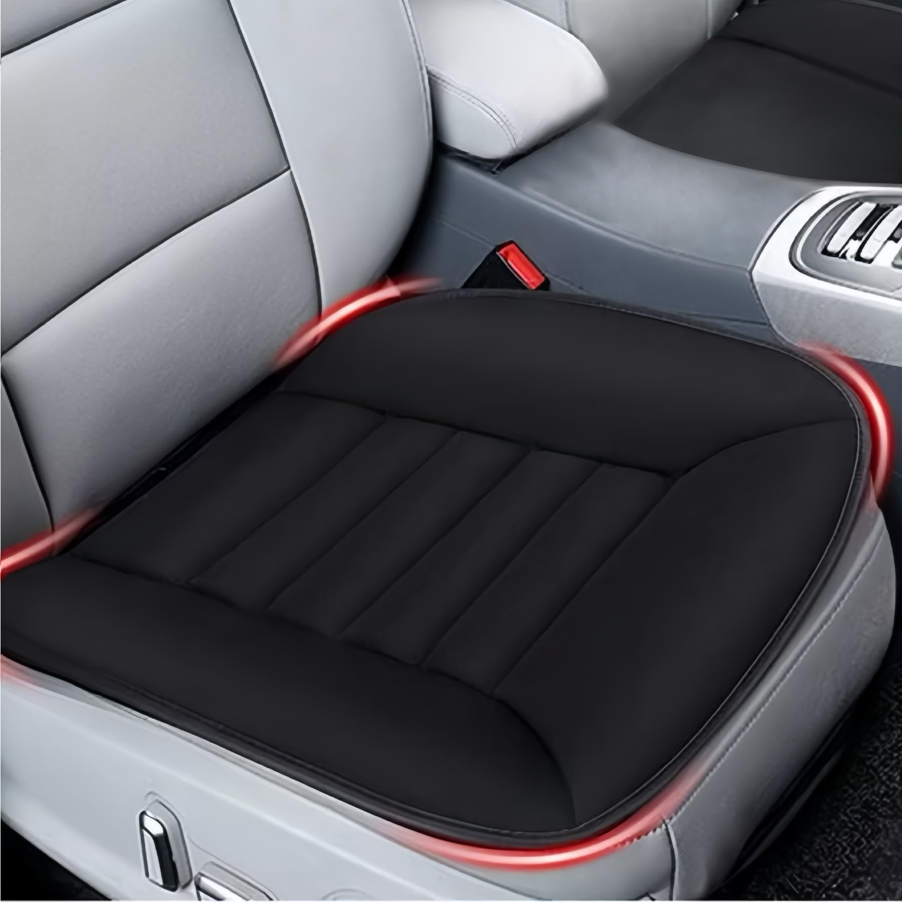 Cojín De Asiento De Coche Myfamirea De Espuma Viscoelástica De 1,2 Cm De Grosor, Color Negro