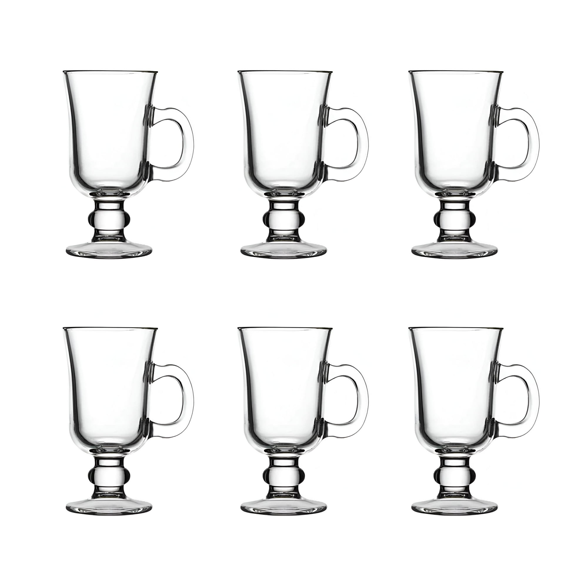 Importclick - Set 6 Tazas Café Espresso Vidrio 125 Ml