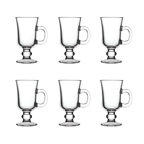 Importclick - Set 6 Tazas Café Espresso Vidrio 125 Ml