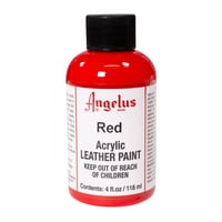 Pintura Acrílica Para Cuero Angelus Roja 118 Ml