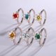thumbnail image 2 of Anillos de Moissanita de Oro Blanco de 18K de 2 Uds para Mujer Regalo Color D Claridad VVS1 Anillos de Diamante Anillo de Plata Esterlina S925 Joyería Anillos de Compromiso de Moissanita con, 2 of 8