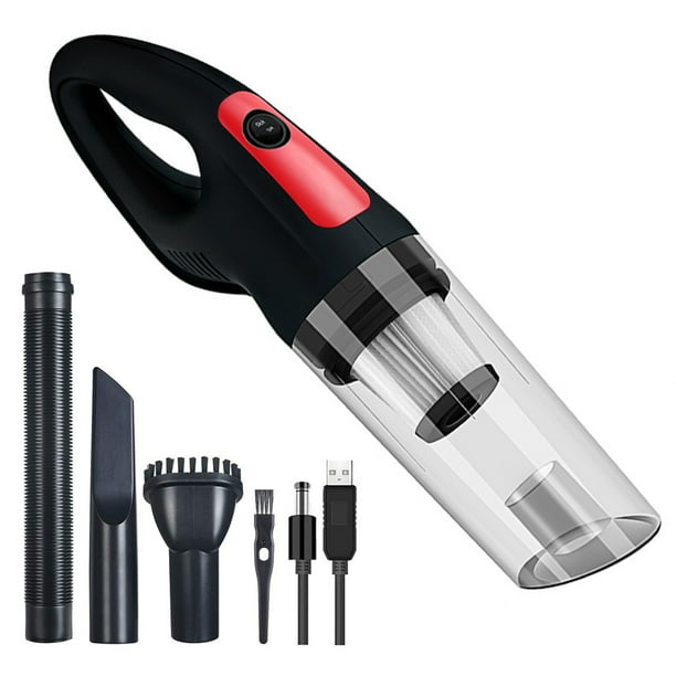 Aspiradora de mano inalámbrica portátil con batería recargable de iones de litio para coche y pared. Ideal para limpiar muebles húmedos y secos, eliminar el polvo y limpiar alfombras.