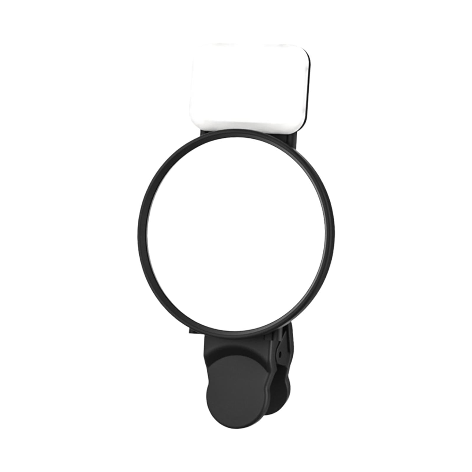 Magideal - Espejo Reflector Para Selfies, Espejo De Luz De Relleno Para Teléfono, Lámpara Led Para Selfies Simple, Luz Circular Para Selfies Para Teléfono Para F Negro