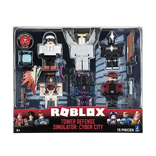 Colección de acción Roblox - Simulador de defensa de torres: paquete de seis figuras de Cy