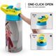 thumbnail image 4 of Passe-Partout Botella de Agua con Tapa Pop Top de Un Toque, Acero Inoxidable, a Prueba de Fugas, para Deportes, Botella Infantil azul 12 oz, 4 of 6