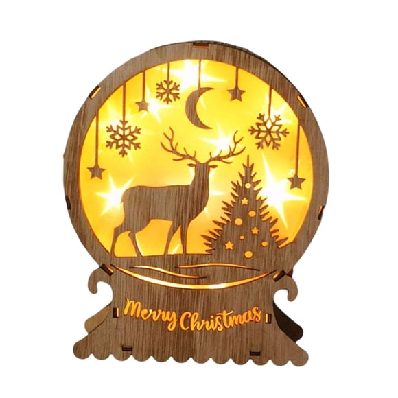 Casa De Madera Luminosa De Navidad Decorativa Creativa Para El Estilo Del Hogar E