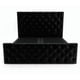 thumbnail image 3 of Cama 2 plazas doble Respaldo capitone Negro Felpa PREMIUM, 3 of 4