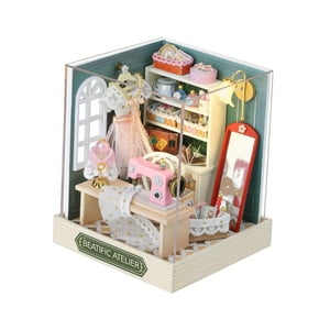 Genérico - Diy Casa De Muñecas En Miniatura De Madera Modelo De Casa De Muñecas De Madera Para Niños Adultos Amigos