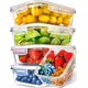 thumbnail image 1 of Recipientes de vidrio para preparación de comidas PrepNaturals de 1,1 L (paquete de 5), 1 of 9