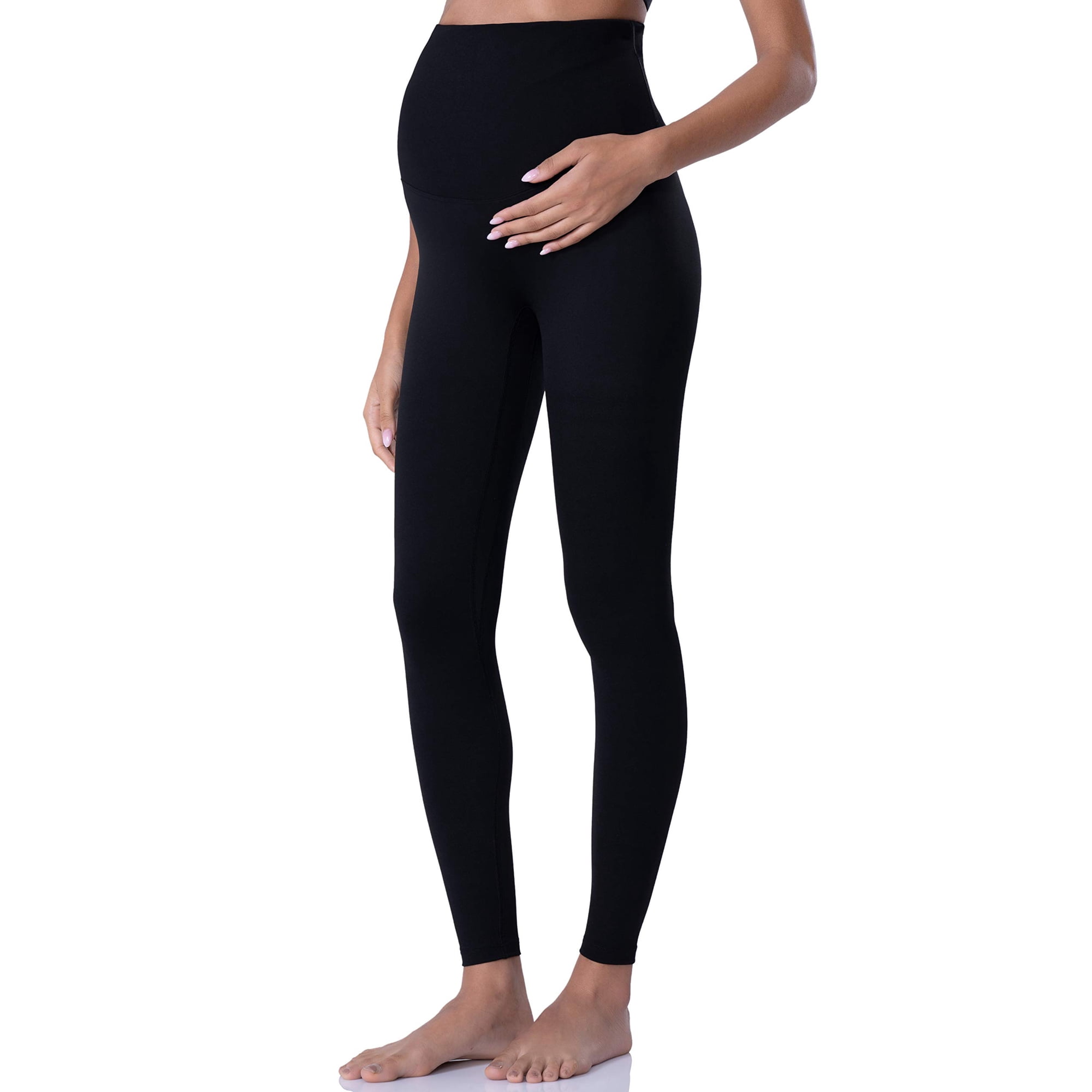 Poshdivah - Leggins De Maternidad Sobre El Vientre Negros Talla L