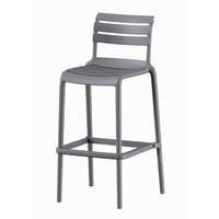 Escandinavia - Piso Taburete Silla Alta Bar Cocina Galt 65Cm Gris