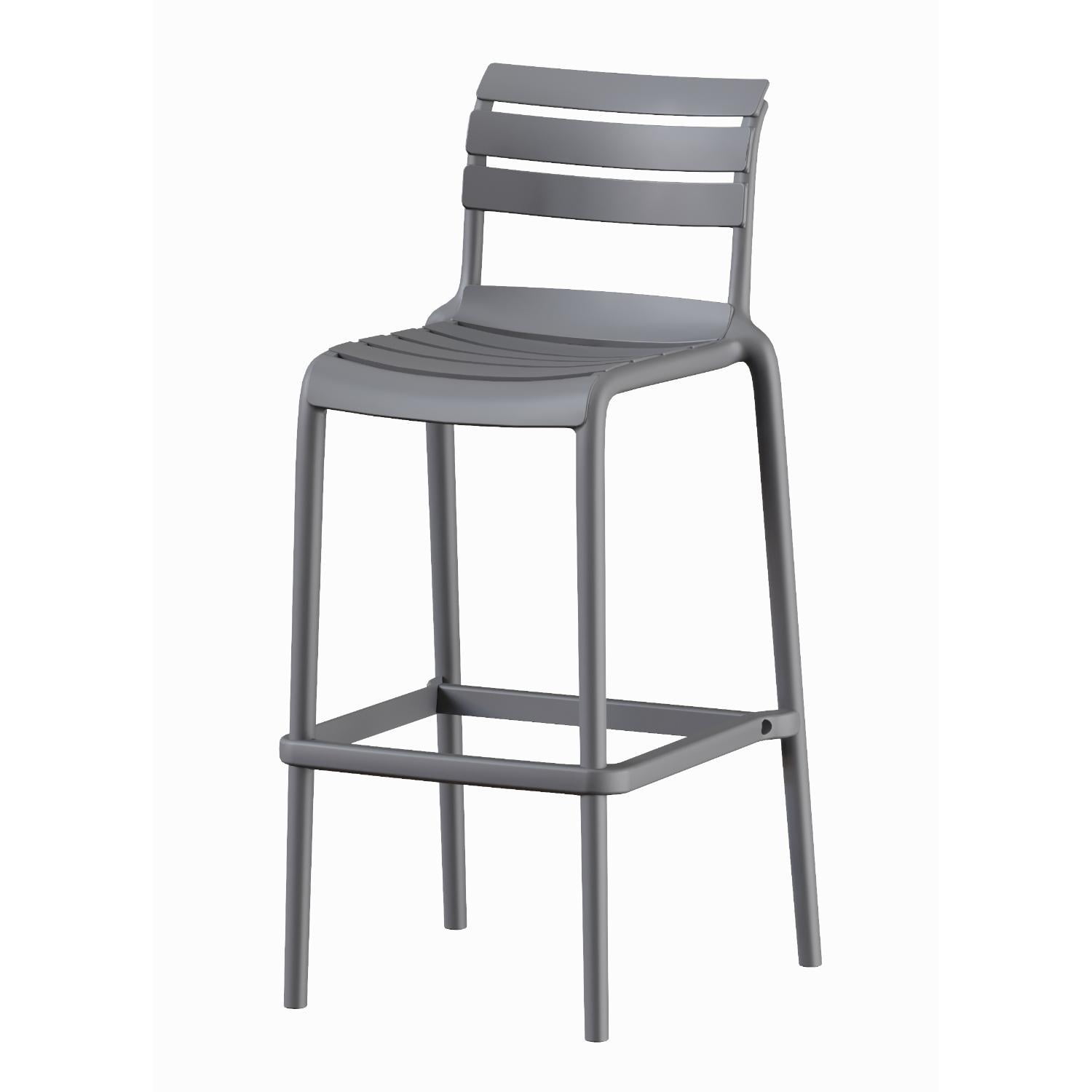 Escandinavia - Piso Taburete Silla Alta Bar Cocina Galt 65cm Gris Gris Oscuro Tamaño Unico